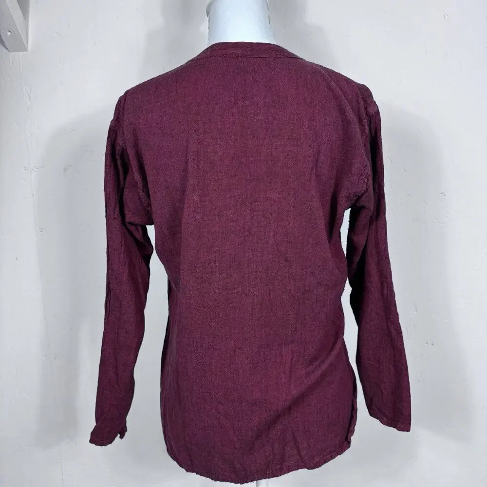 Women’s Blouse Made In Nepal Travel Adventure Outdoors Purple Medium Gorpcore